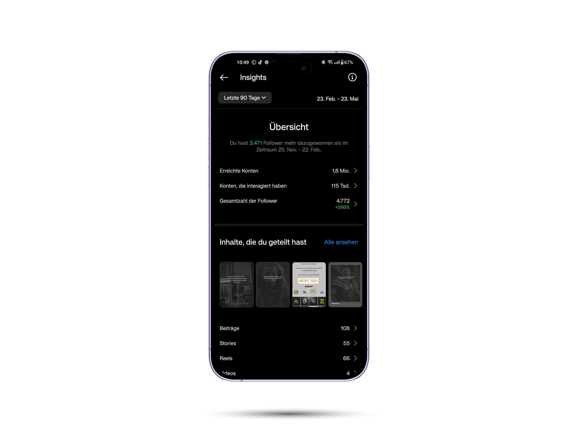 Member-Resultat Screenshot