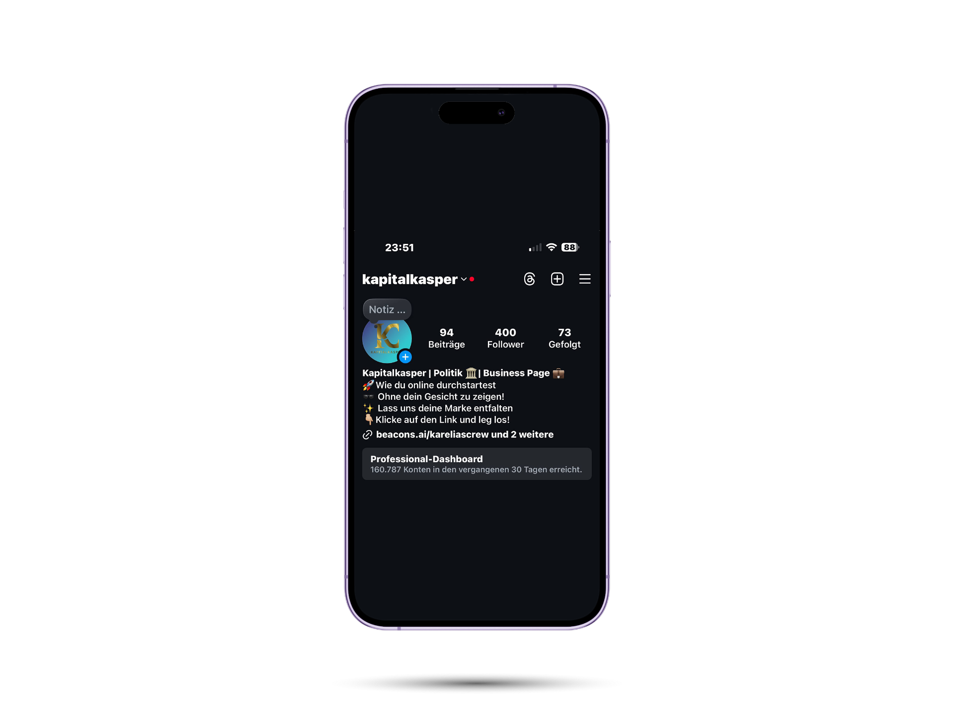 Member-Resultat Screenshot